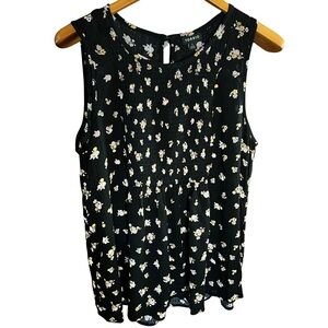 Torrid Black Floral Sleeveless Blouse